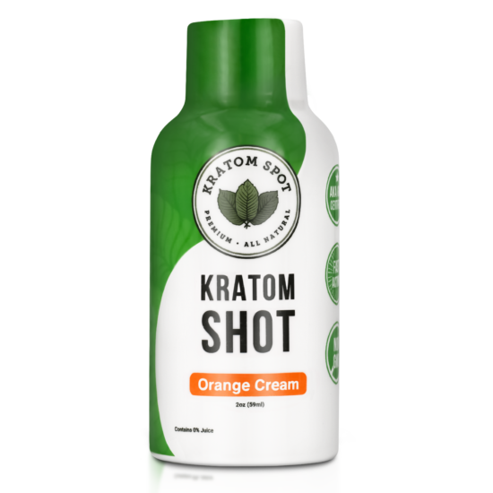 2oz bottle of Orange Cream Kratom Shot