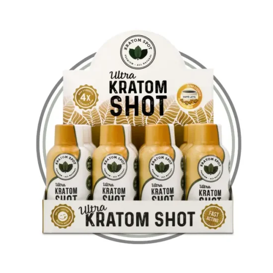 Caffe Latte Kratom Shot, Ultra Strength 12 Pack